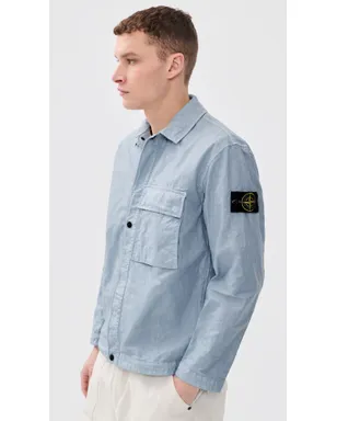 Stone Island ナイロン ガーメントダイ オーバーシャツ ダークブルー M - サムネイル4