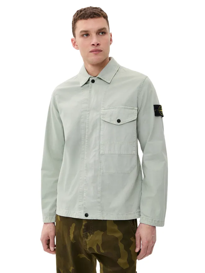 Stone Island Stone Island ガーメントダイ オーバーシャツ セージの商品画像