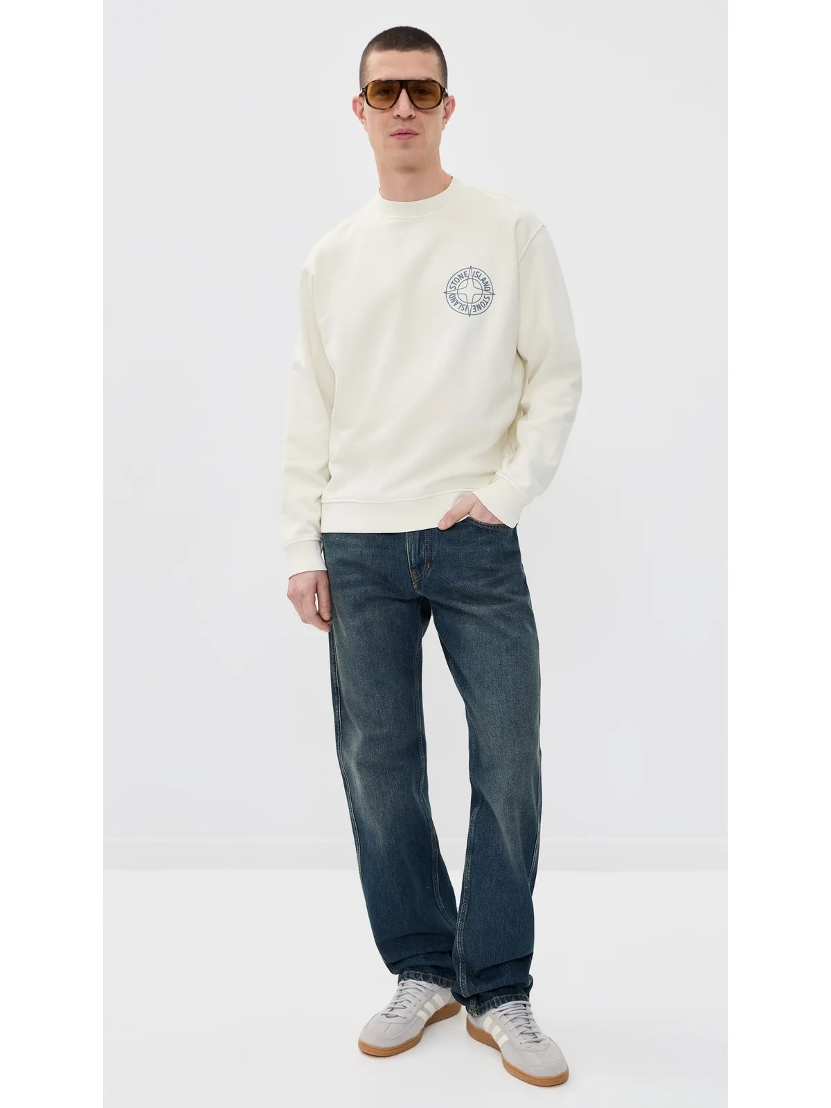 Stone Island グラフィック スウェットシャツ アイボリー - 画像5
