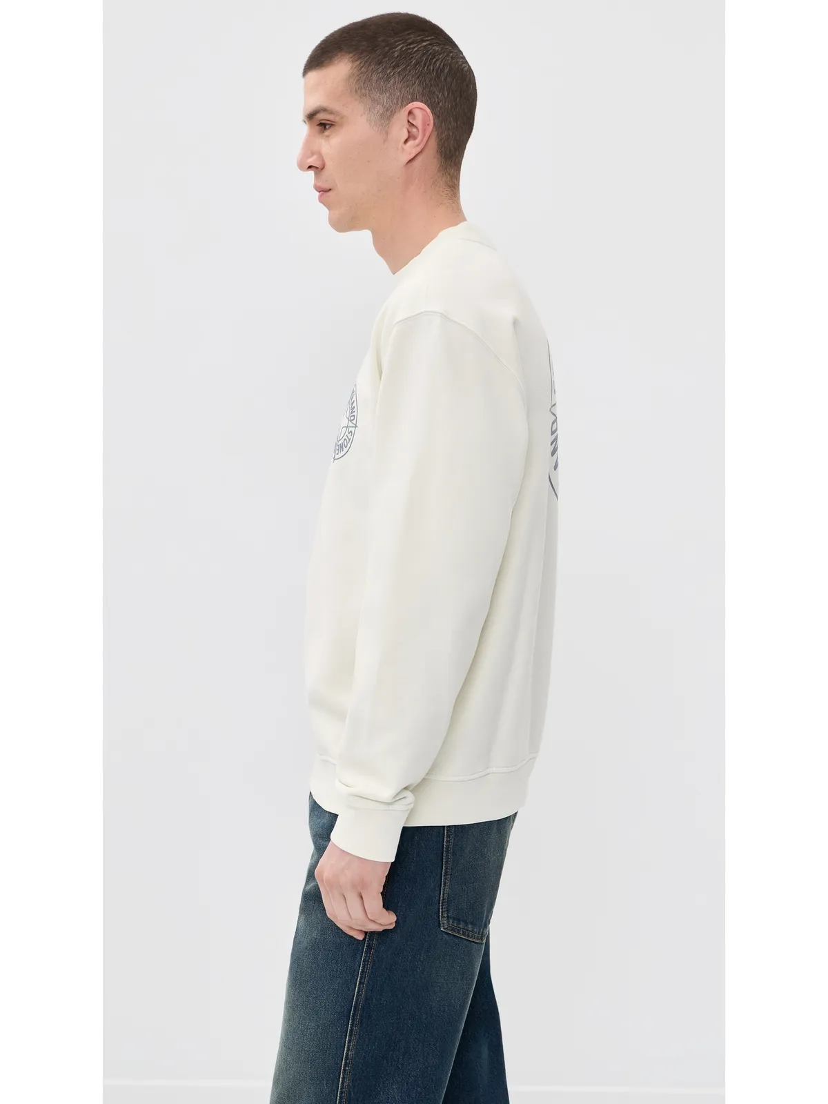 Stone Island グラフィック スウェットシャツ アイボリー - 画像4