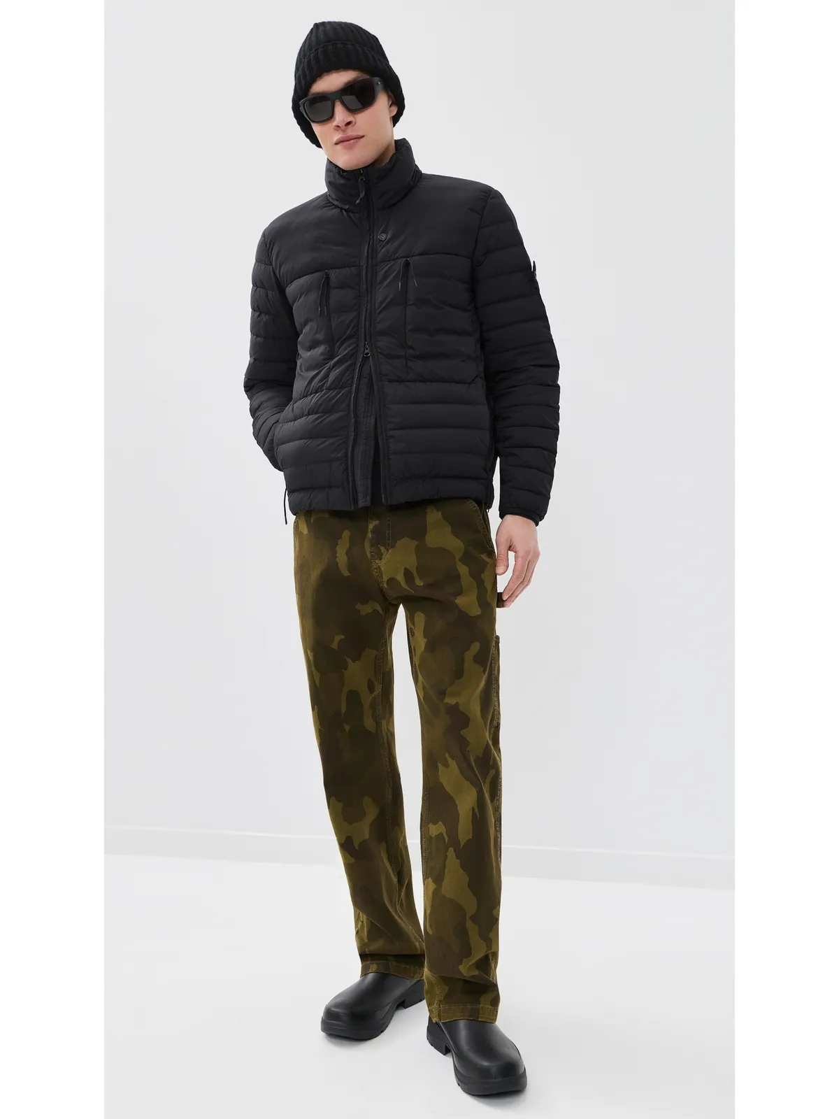 Stone Island ナイロン ダウンジャケット ブラック - 画像5