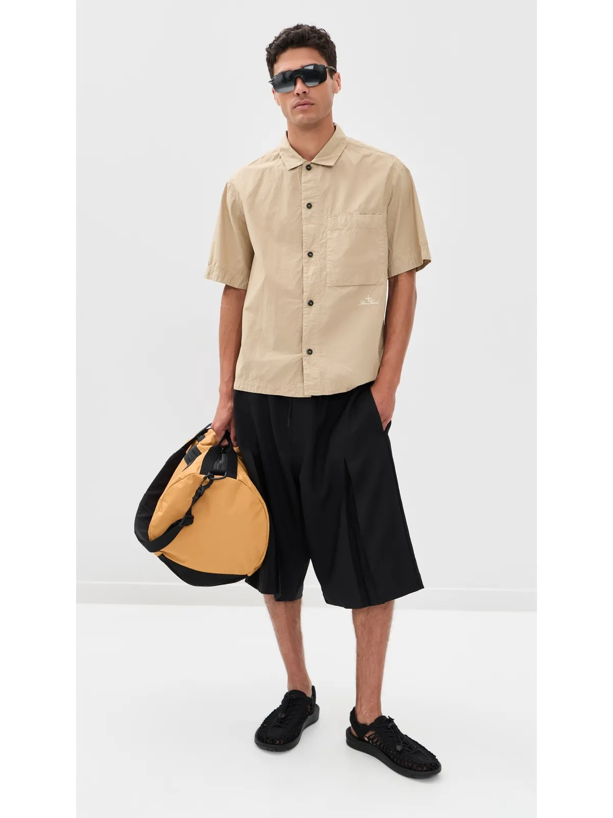Stone Island 軽量コットンシャツ デザートカラー - 画像5