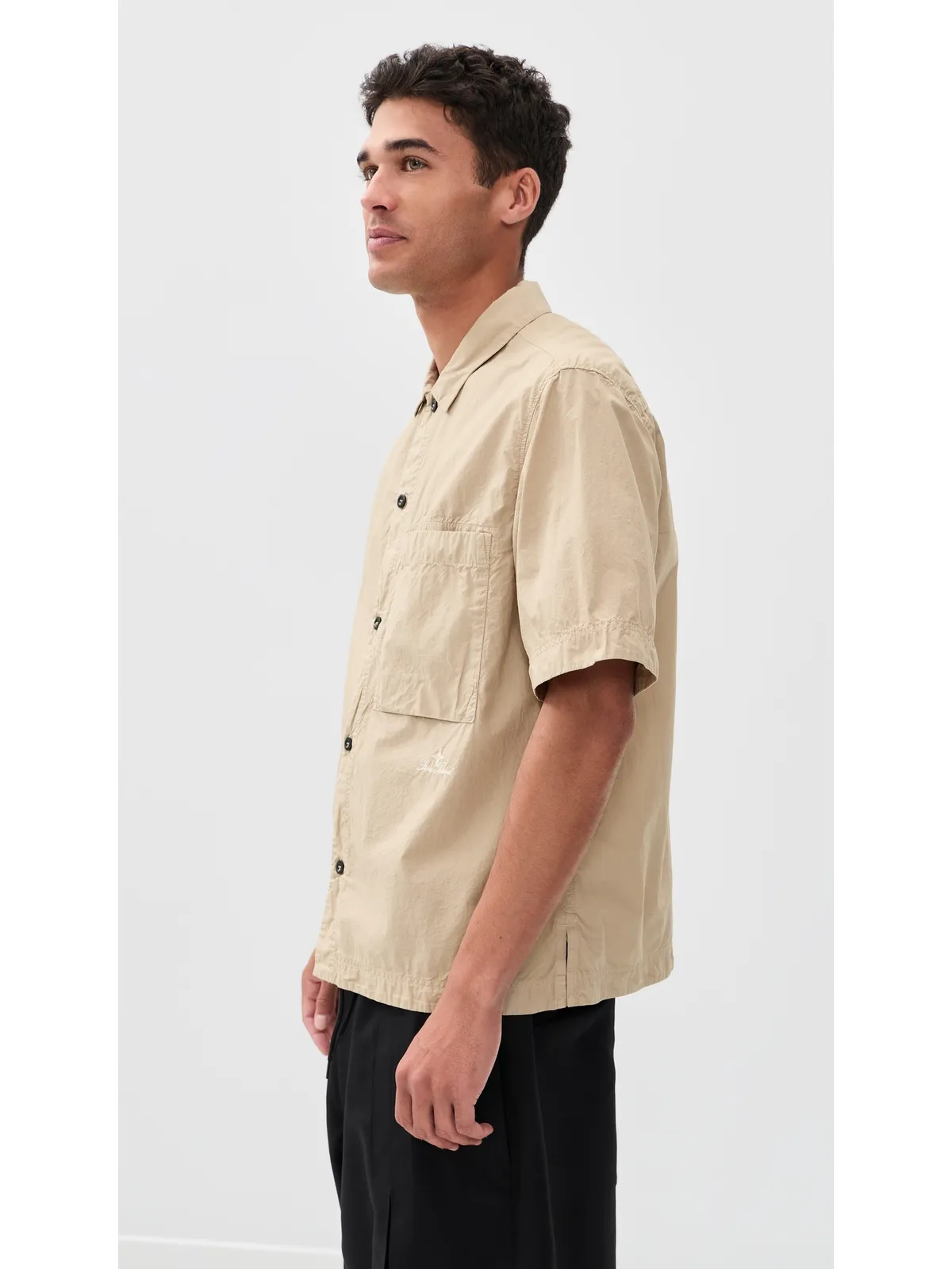 Stone Island 軽量コットンシャツ デザートカラー - 画像4