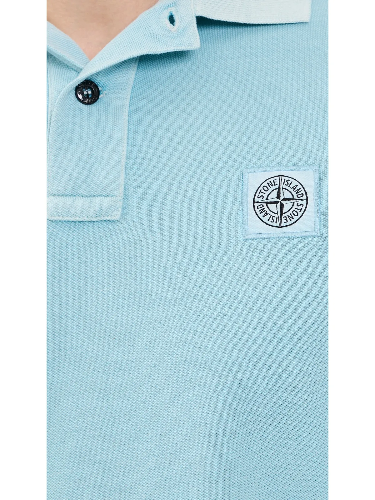 Stone Island ガーメントダイ ポロシャツ ダストブルー - 画像6