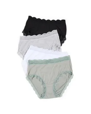 Stripe & Stare ベーシックス ミックス ハイライズ ボックス4パックセット マルチカラー - サムネイル1