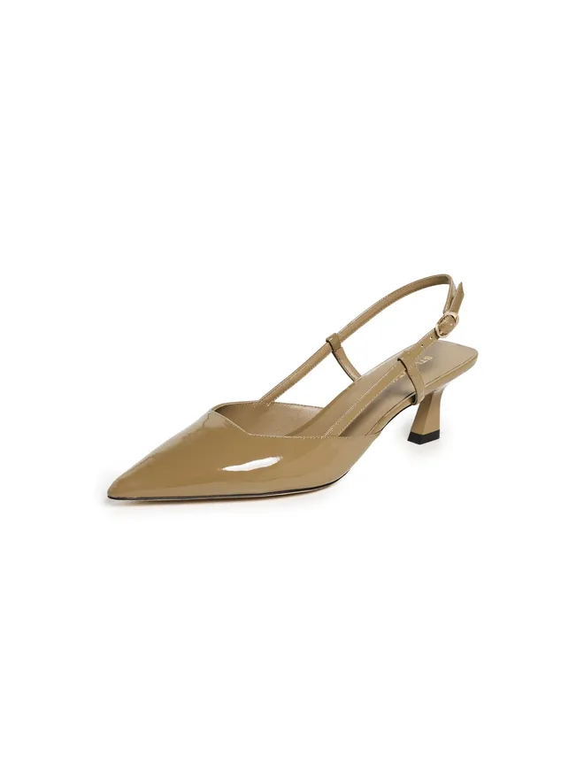 Stuart Weitzman Stuart Weitzman Vinnie Slingbacks ゴールデンオリーブの商品画像