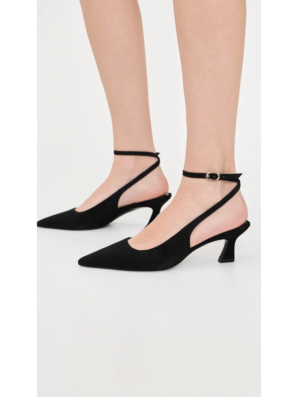 Stuart Weitzman Vinnie 50 ストラップパンプス ブラック - 画像5