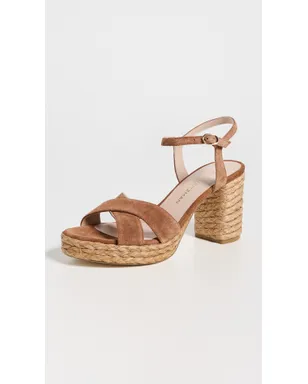 Stuart Weitzman Dayna Platform 80 サンダル Luxe Saddle/Natural - サムネイル2