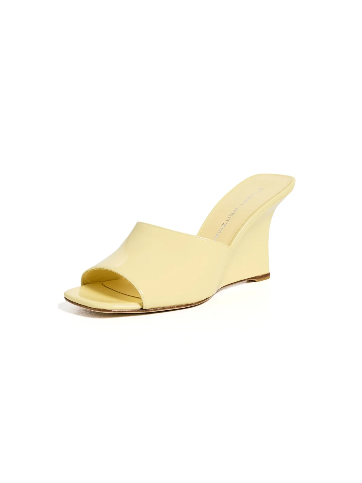 Stuart Weitzman Vinnie ウェッジミュール レモンシフォン - 画像1
