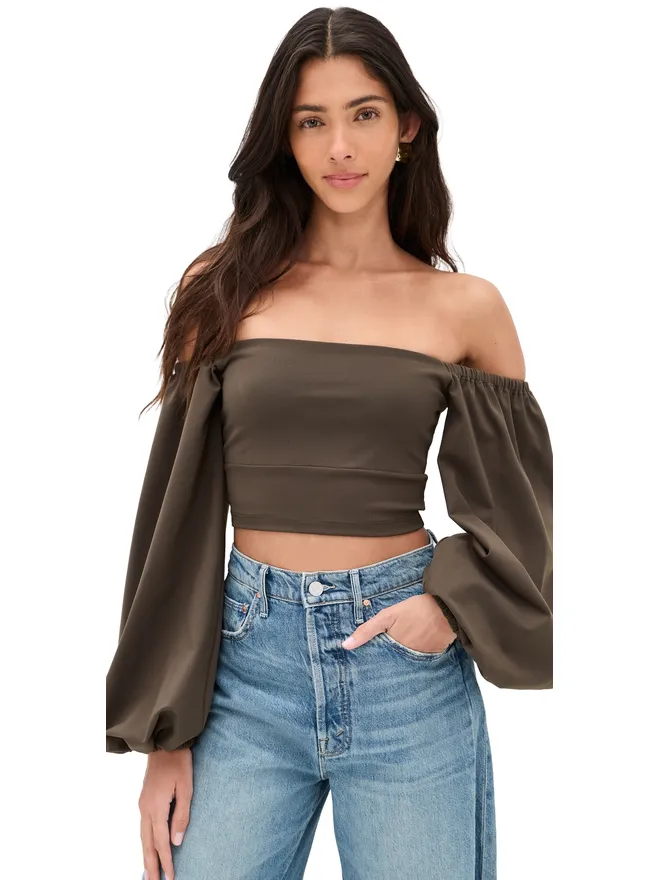 Susana Monaco Susana Monaco オフショルダーパフスリーブトップの商品画像