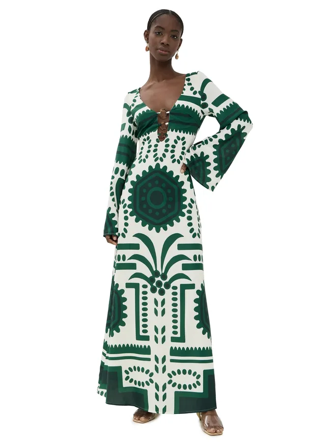 SEVEN WONDERS Seven Wonders Caledeira Maxi Dress Green Multiの商品画像