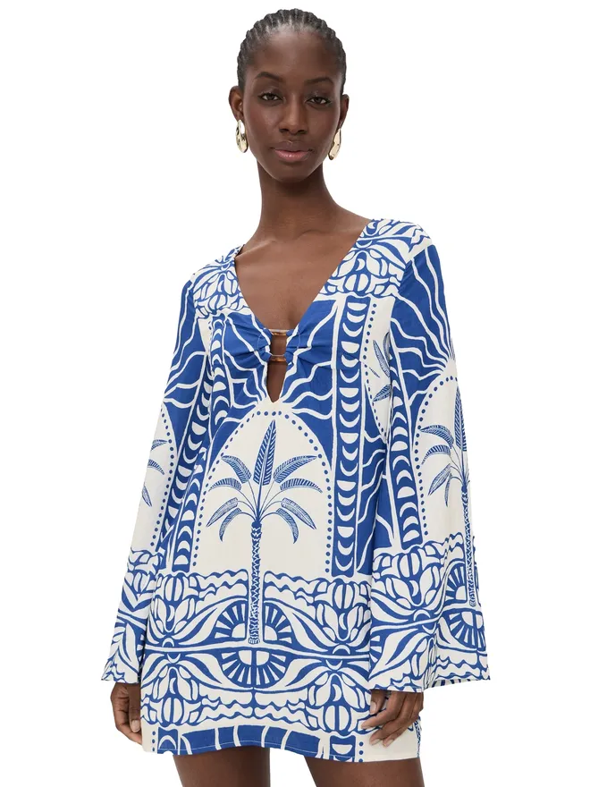 SEVEN WONDERS Seven Wonders Caledeira ロングスリーブ ミニドレス Joanna Blueの商品画像