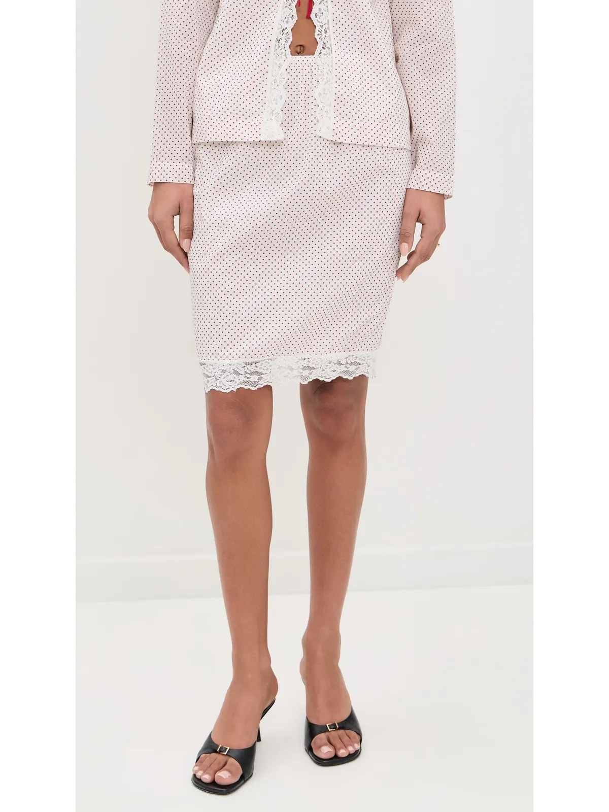 POSSE Marlowe Skirt クリーム＆レッドドット柄 - 画像2