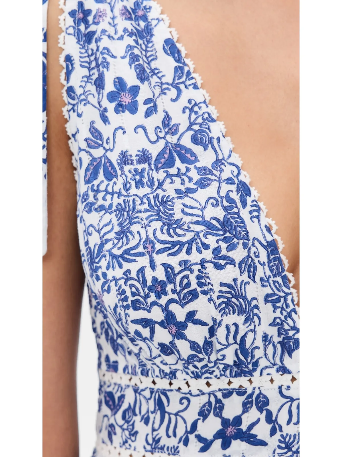Poupette St Barth ペルラ ロングドレス ブルー ティア - 画像6