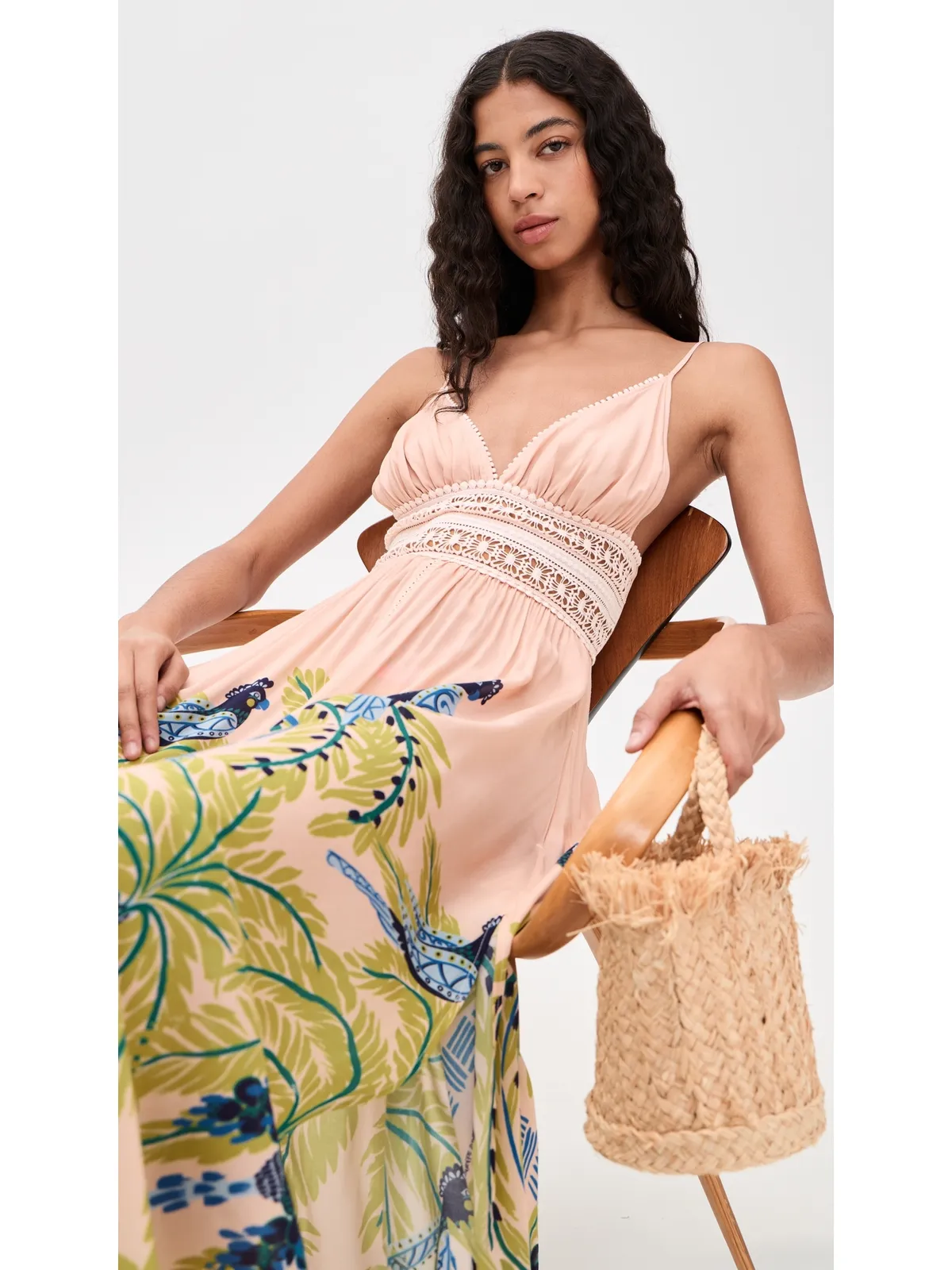 Poupette St Barth Havana ロングドレス グリーン Palmrott - 画像5