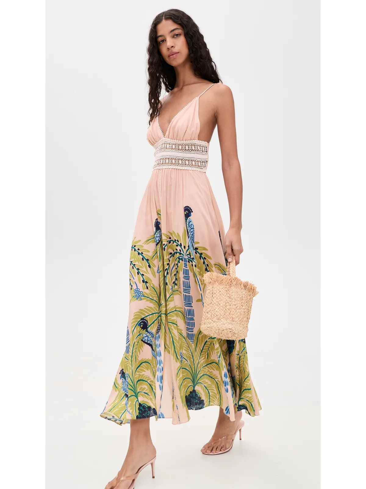 Poupette St Barth Havana ロングドレス グリーン Palmrott - 画像2