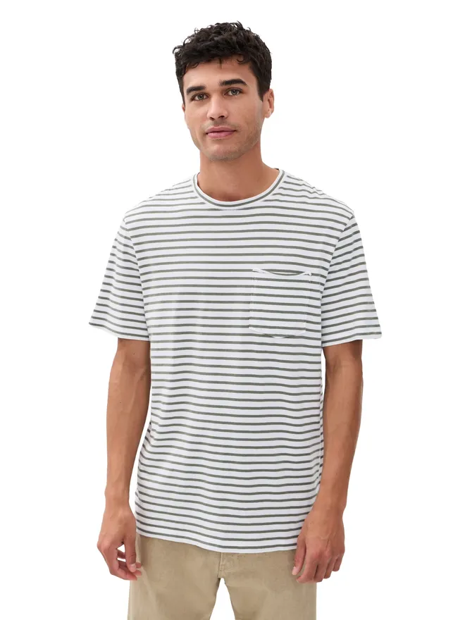 PAIGE PAIGE Ramirez Tee ヴィンテージ盆栽ストライプの商品画像
