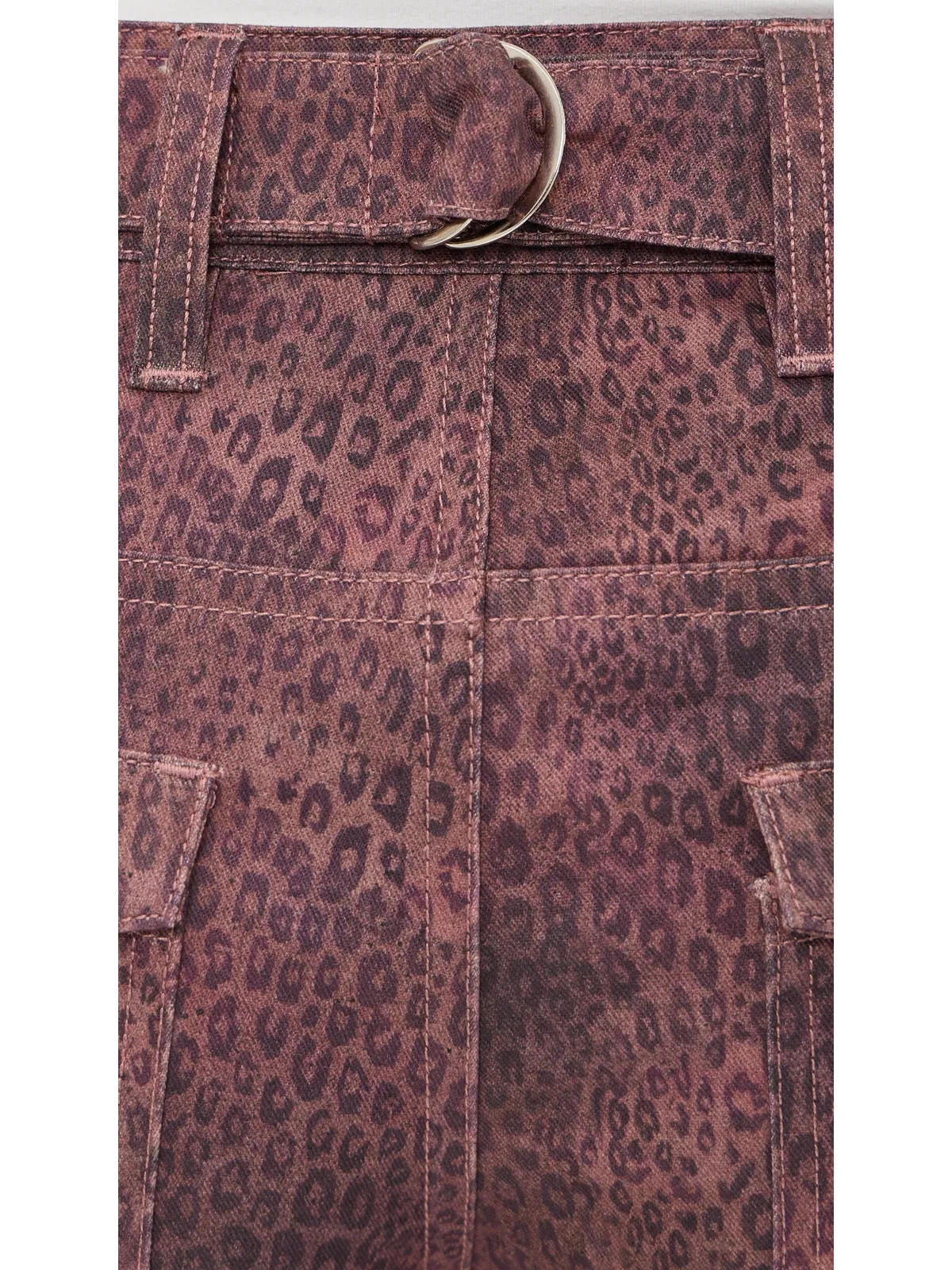 Peachy Den シシリー ストレートレッグパンツ レッドレオパード柄 - 画像6