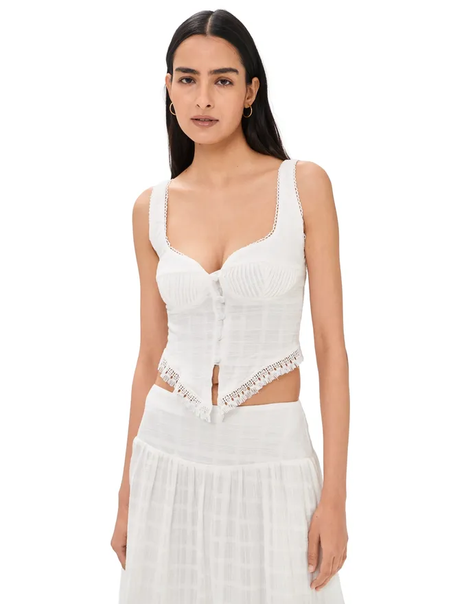 PEIXOTO Peixoto Lucia Top Thatch Whiteの商品画像