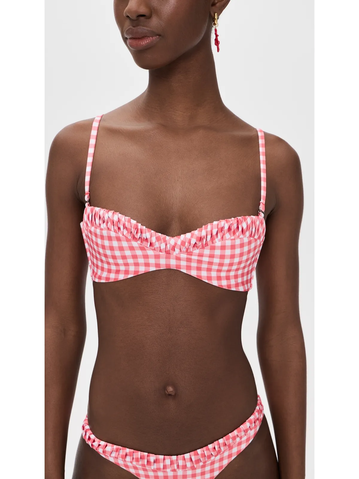 Peixoto Emmy Bikini Top Sriracha Gingham - 画像2