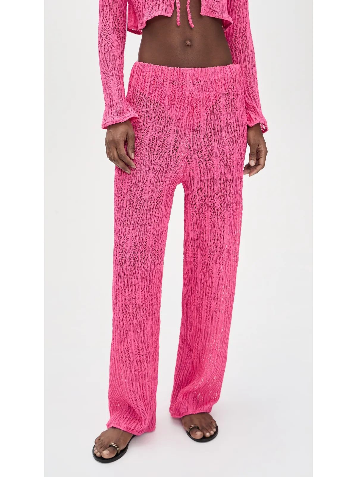Peixoto Evy Pants Pink Weave M - 画像2
