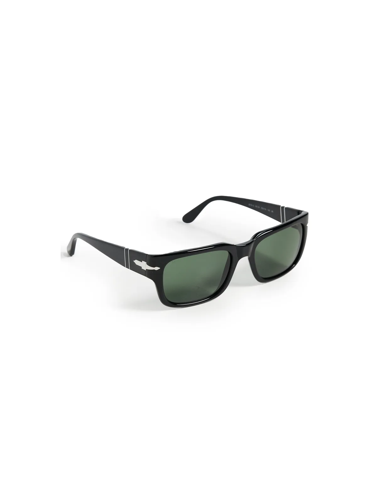 Persol サルトリア レクタンギュラー サングラス ブラック/グリーン - 画像1