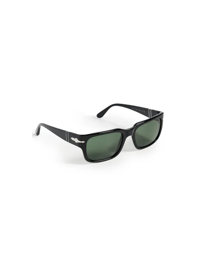 Persol Persol サルトリア レクタンギュラー サングラス ブラック/グリーンの商品画像
