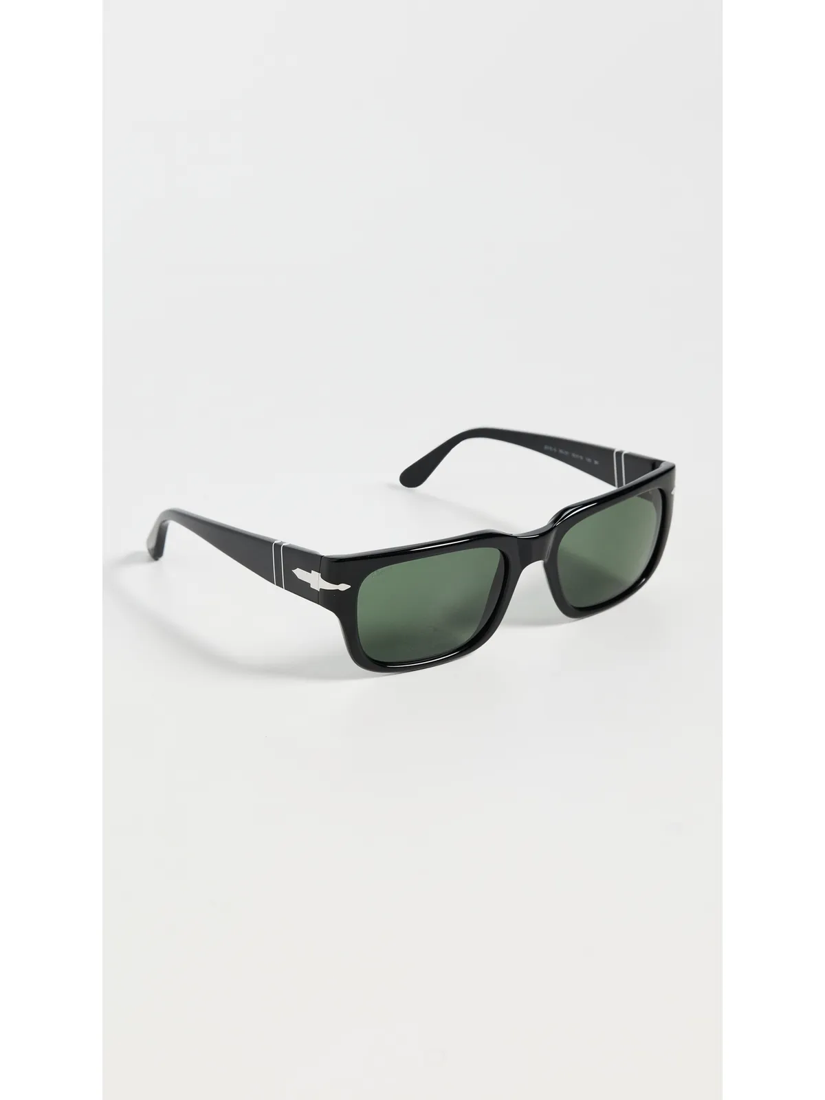 Persol サルトリア レクタンギュラー サングラス ブラック/グリーン - 画像4