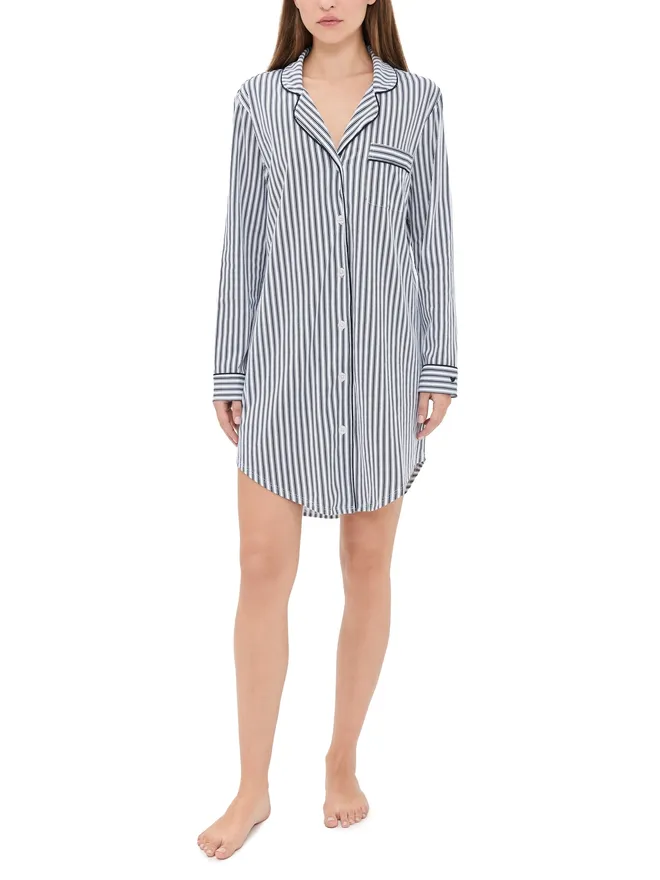 Petite Plume Petite Plume ネイビー フレンチ・ティキング ナイトシャツの商品画像