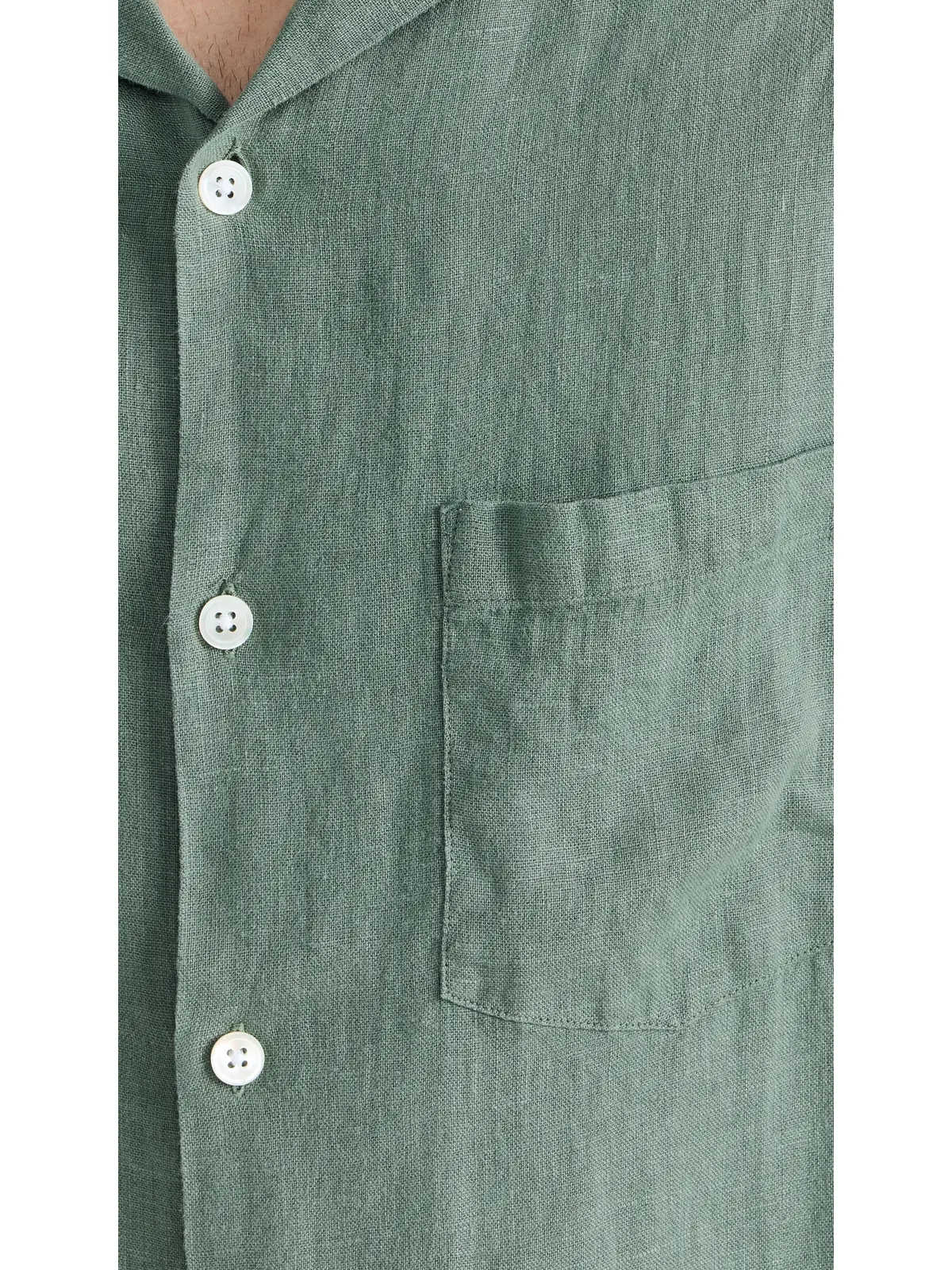 Portuguese Flannel リネンキャンプカラーシャツ - 画像6
