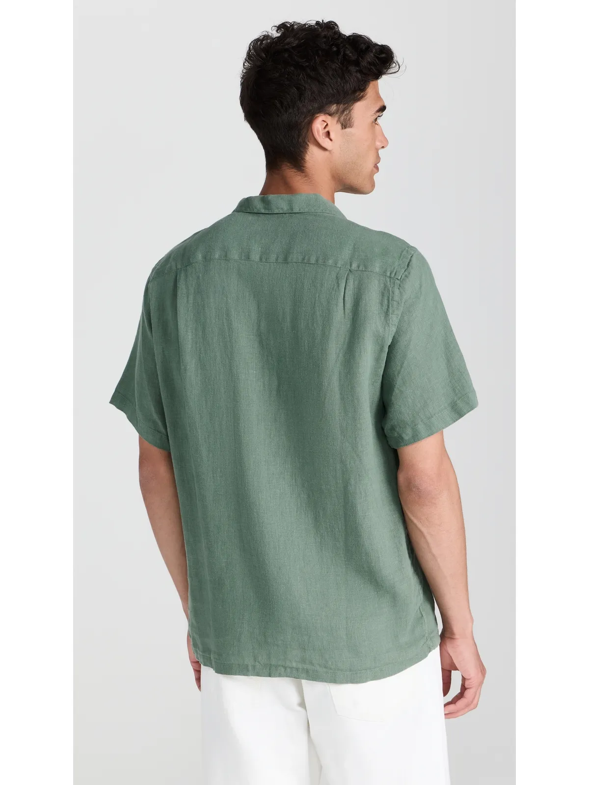 Portuguese Flannel リネンキャンプカラーシャツ - 画像3