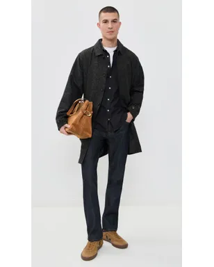 Portuguese Flannel テカ 2.0 ブラッシュドフランネル ボタンダウンシャツ グレー - サムネイル5