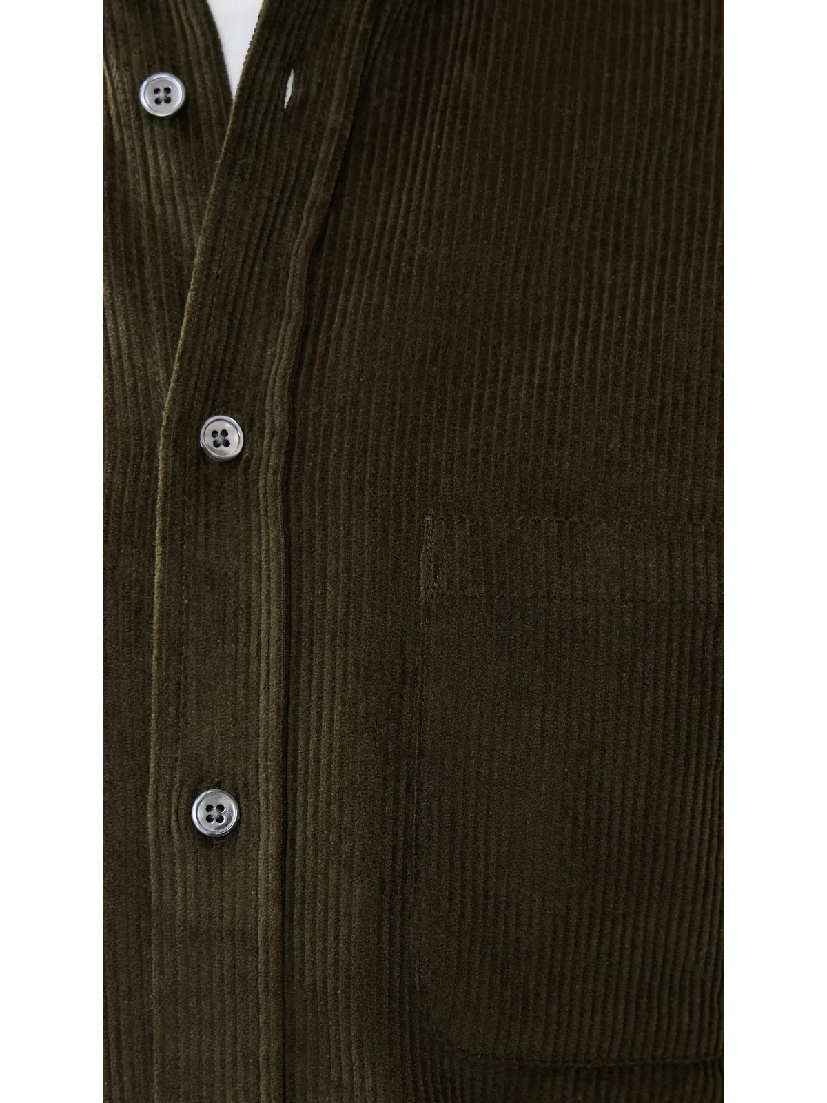 Portuguese Flannel オリーブ コーデュロイ ボタンダウンシャツ - 画像6