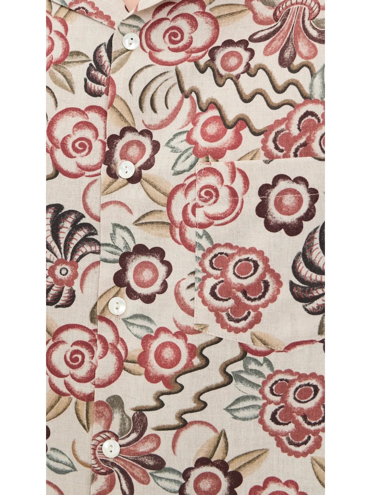 Portuguese Flannel 花柄プリントキャンプシャツ - 画像6