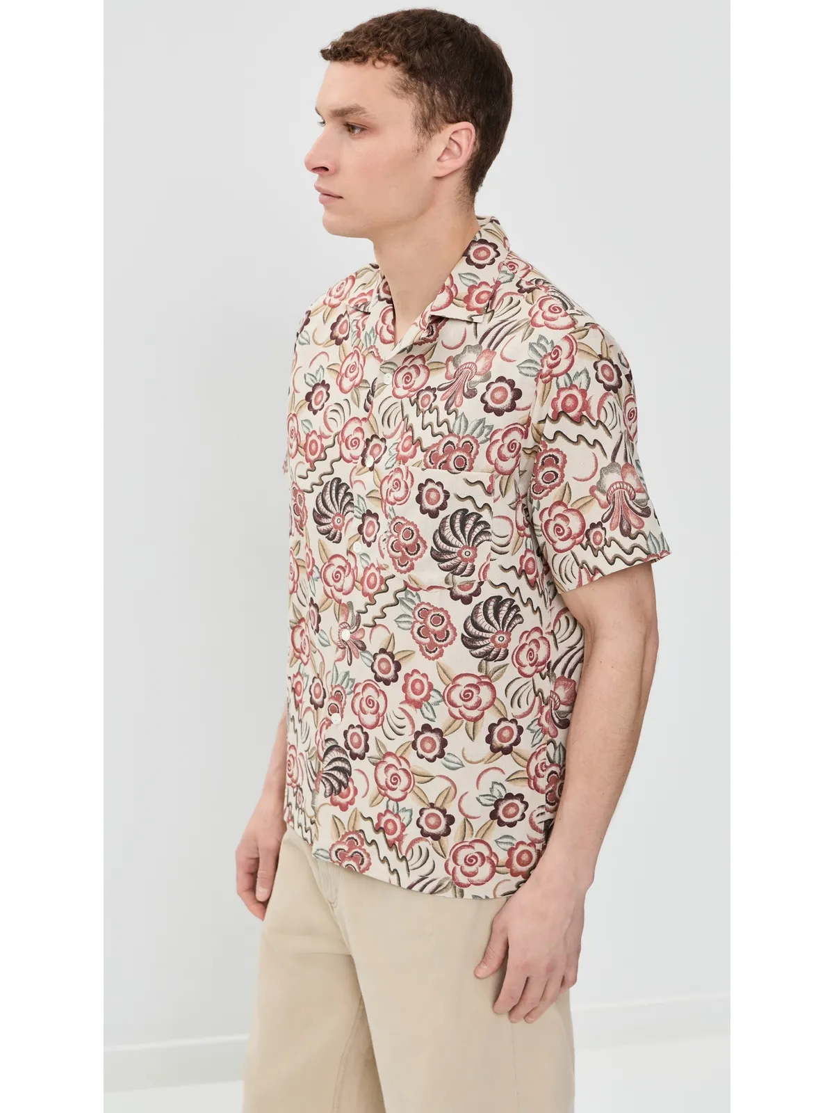 Portuguese Flannel 花柄プリントキャンプシャツ - 画像4