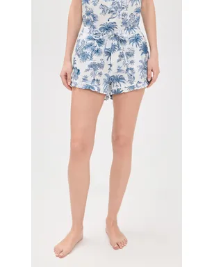 Printfresh バック・トゥ・ベッド ショート パジャマ セット ブルー - サムネイル5