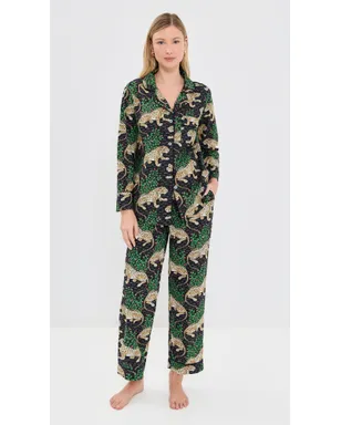 Printfresh Bagheera ロングパジャマセット インク - サムネイル2