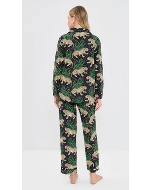 Printfresh Bagheera ロングパジャマセット インク - サムネイル3