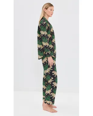 Printfresh Bagheera ロングパジャマセット インク - サムネイル4
