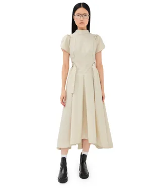 3.1 Phillip Lim パフスリーブ ポプリン フレアドレス（ストーン） - サムネイル1