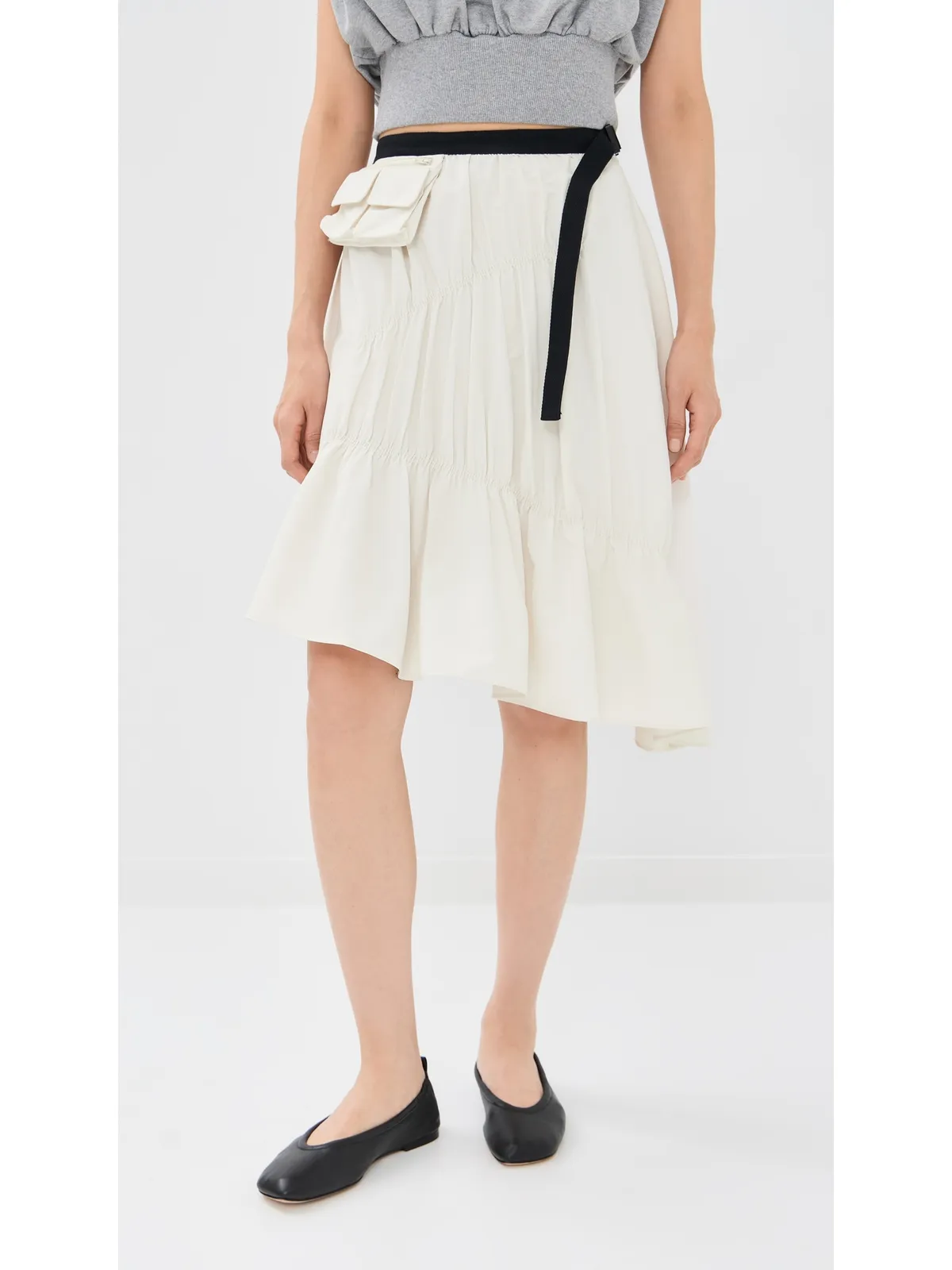 3.1 Phillip Lim リップストップ アシンメトリースカート - 画像2