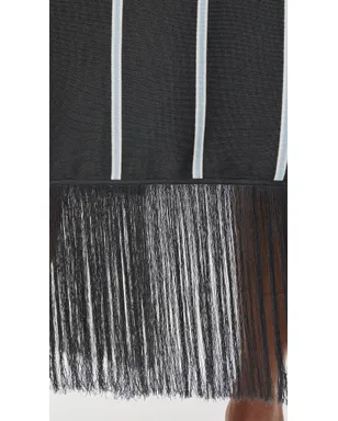 3.1 Phillip Lim ストライプ ミディ丈スカート フリンジ付き Slate Multi - サムネイル6