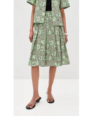 3.1 Phillip Lim プリーツ膝丈スカート（Sage Multi） - サムネイル2