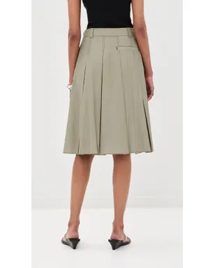 3.1 Phillip Lim プリーツ膝丈スカート（Sage Multi） - サムネイル3