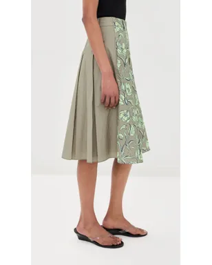 3.1 Phillip Lim プリーツ膝丈スカート（Sage Multi） - サムネイル4