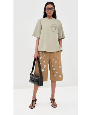3.1 Phillip Lim トラペーズTシャツ 花柄アップリケ - サムネイル5