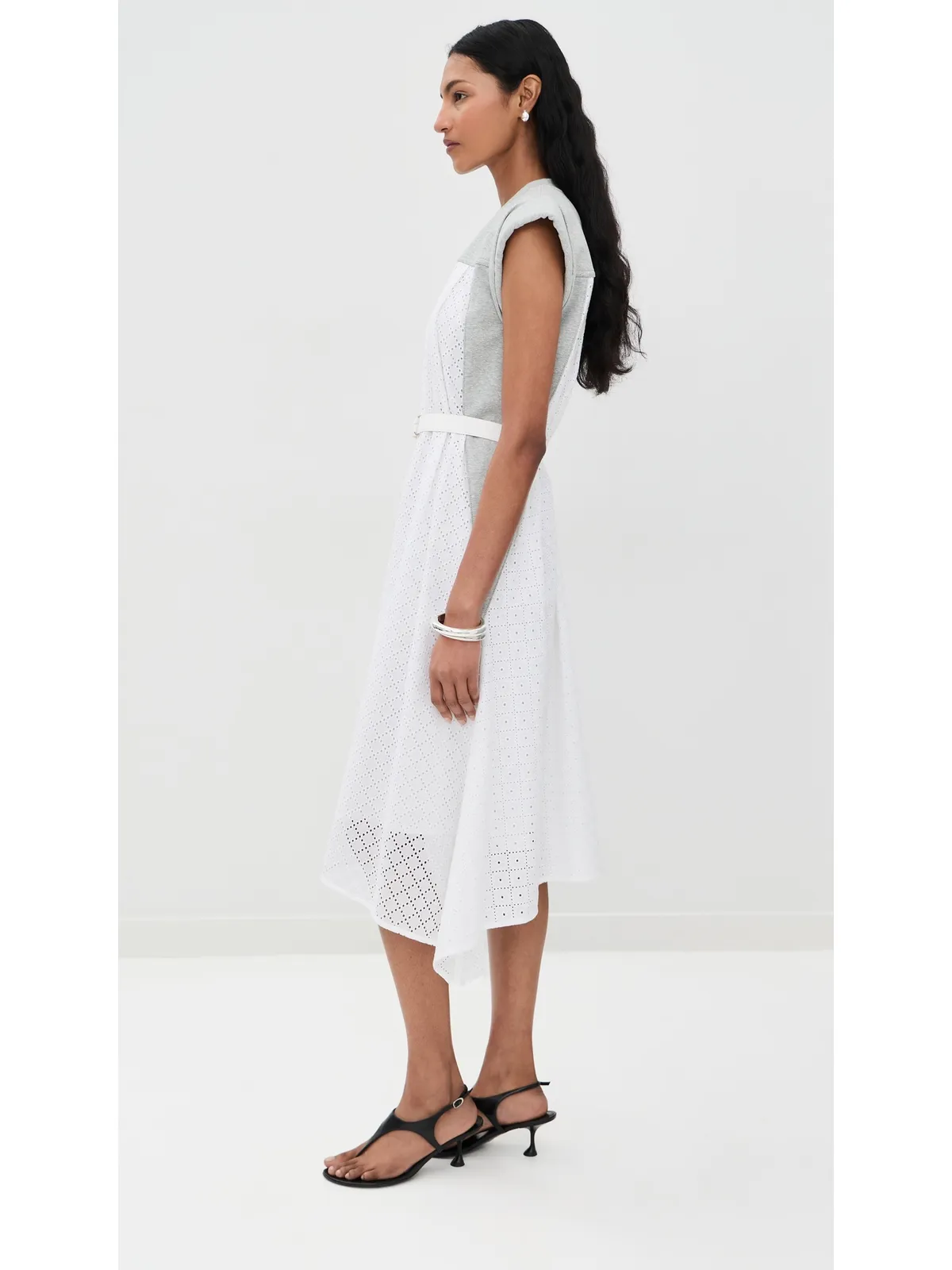3.1 Phillip Lim ノースリーブ ミディドレス ブロデリー・アングレーズ フレンチテリー - 画像4