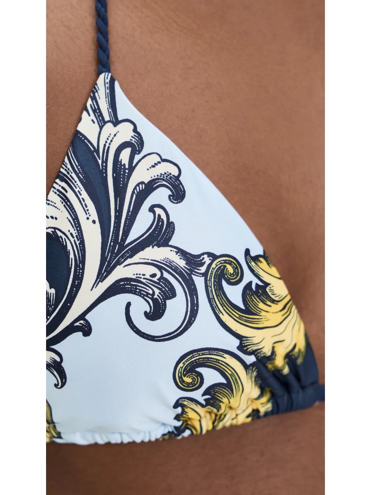 PQ Swim ロープ トライアングル ビキニトップ アンティークスクロール - 画像6