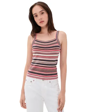 Pistola Frannie Tank Coral Rose Multi Stripe - サムネイル1