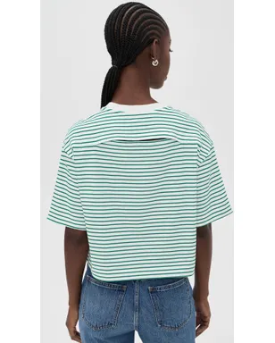 Pistola Mae クロップドTシャツ ヴェールストライプ - サムネイル3